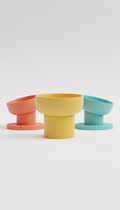 Sunburst Yellow Elevated Pet Bowl